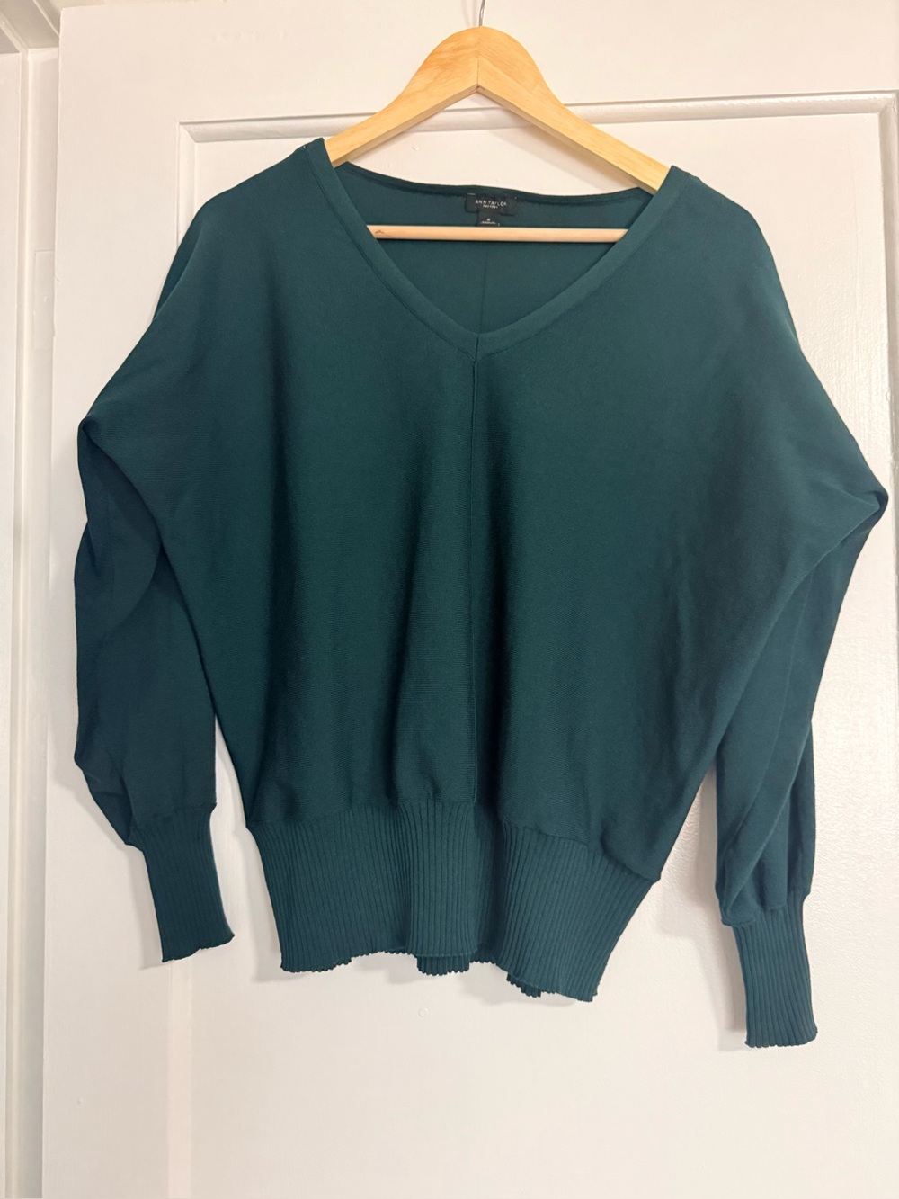 Banana Republic Teal V-Neck Dolman Sweater